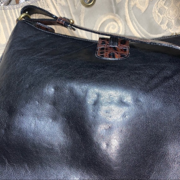 Brahmin Black w/Brown Croc Trim - Picture 17 of 17